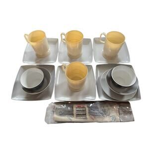 Vintage Ozark Airlines Serviceware Jet Liner Lot Mugs Bowls Flatware Closed READ